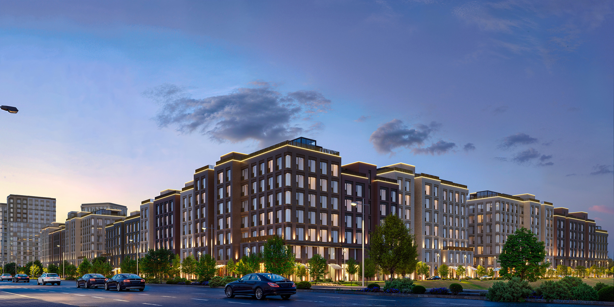 Улица Arkenon City вечером