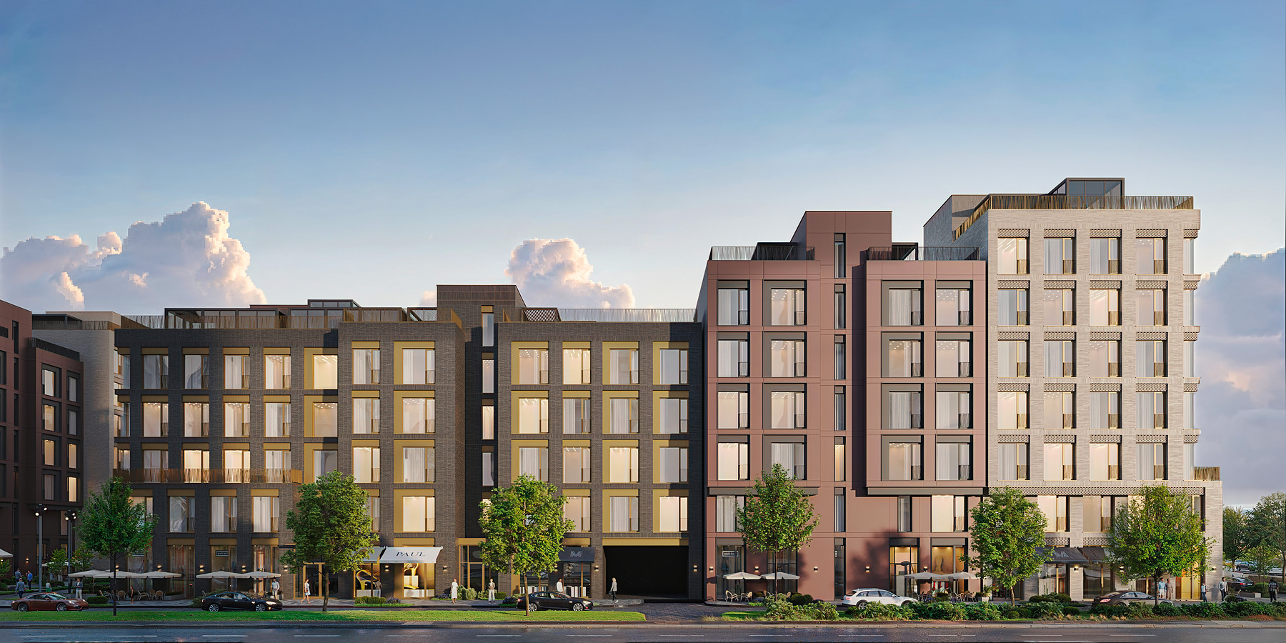 Фасады Arkenon City со стороны проспекта