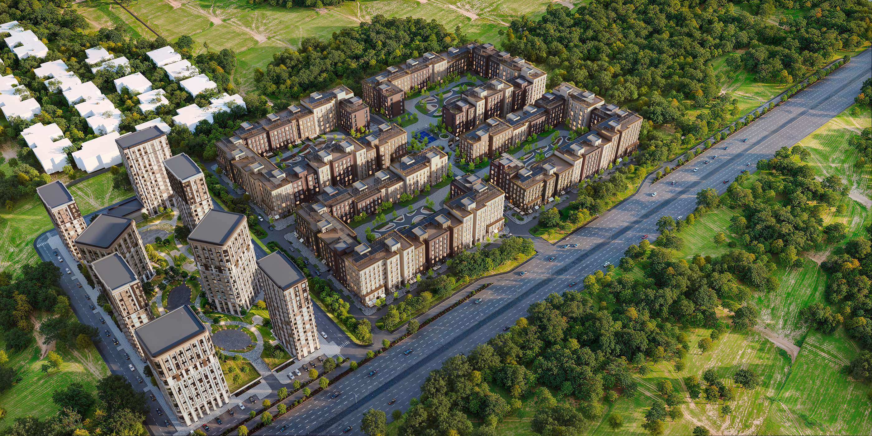 Arkenon City — вид на квартал сверху